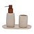 Kit Lavabo Luxo Bege em Polirresina – 3 Peças - Imagem 1