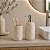 Kit Lavabo Moderno Bege em Cerâmica – 2 Peças - Imagem 3