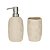 Kit Lavabo Moderno Bege em Cerâmica – 2 Peças - Imagem 1