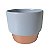 Vaso De Flor P/ Suculenta Cinza e Bronze P - Imagem 1