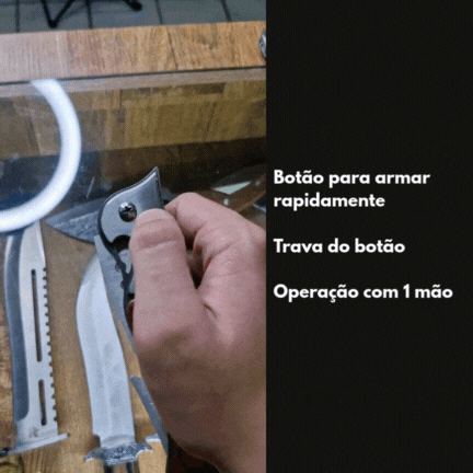 Canivete de abertura rápida - Modelo grande com lanterna - Imagem 4