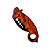 Canivete dorbável estilo Karambit - Laranja - Imagem 2