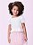 Conjunto blusa branca e saia rosa tule | Momi - Imagem 3