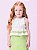 Conjunto blusa branca e short saia verde | Momi - Imagem 3