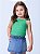 Blusa canelada com strass verde | Momi - Imagem 1