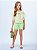 Blusa verde listrada com bordado Inglês | Animê - Imagem 1