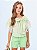 Blusa verde listrada com bordado Inglês | Animê - Imagem 3