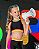 Top Dalia preto com faixa neon | Siri Kids - Imagem 1
