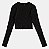 Blusa preta manga longa texturizada | Iam Authoria - Imagem 1