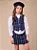 Conjunto jacquard xadrez marinho | Animê - Imagem 3