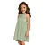 Vestido Infantil em Linho Verde Chá Aplique Flor | Milon - Imagem 2