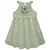 Vestido Infantil em Linho Verde Chá Aplique Flor | Milon - Imagem 3