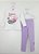Conjunto blusa de manga e legging off e lilas | Momi - Imagem 1