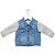 Jaqueta jeans manga moletom | Mania Kids - Imagem 3