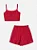 Conjunto short saia e top xadrez vermelho | Iam Authoria - Imagem 3