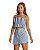 Conjunto listrado azul com top babado | Pinks - Imagem 1
