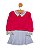 Conjunto short saia e blusa trico rosa | Gabriela Aquarela - Imagem 2