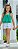 Conjunto short bordado e bata verde | Gabriela Aquarela - Imagem 1