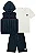 Conjunto camisa, colete e bermuda azul marinho | Luc.boo - Imagem 3