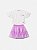 Conjunto de babados saia de tule roso e blusa branca | Animê - Imagem 2