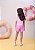 Conjunto rosa short e blusa listrada | Momi - Imagem 2