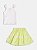 Conjunto short saia verde limão e regata branca | Momi - Imagem 3