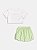 Conjunto short saia verde e blusa branca | Momi - Imagem 4