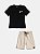 Conjunto t-shirt preto e bermuda bege | Youccie - Imagem 4