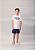 Conjunto t-shirt e bermuda branca e azul | Youccie - Imagem 1