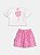 Conjunto blusa e saia de tule rosa flor | Momi - Imagem 2