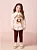 Conjunto moletom de ursinho com babado | Momi - Imagem 1