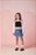 Blusa Menina Infantil com Top Preto de Tricot | Momi - Imagem 1