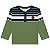Blusa Manga Longa Listrada Verde e Marinho | Milon - Imagem 1