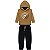 Conjunto Moletom London Caramelo e Calça Preta | Milon - Imagem 2
