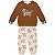 Conjunto Blusa Cachorrinho Lúdico Marrom e Calça Areia | Milon - Imagem 2