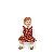 Conjunto Vestido Floral Vermelho e Body Gola Bordada | Milon - Imagem 1