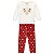 Conjunto Infantil Blusa Bordado Abelha e Legging Poá Vermelha | Milon - Imagem 2