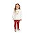 Conjunto Infantil Blusa Bordado Abelha e Legging Poá Vermelha | Milon - Imagem 1