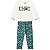 Conjunto Infantil Blusa Ursinha Chic e Legging Floral Verde | Milon - Imagem 1