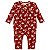 Macacão Longo Infantil Floral Vermelho | Milon - Imagem 2