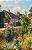 Jardim florido e casa de aldeia - Peder Mørk Mønsted - Imagem 1