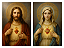 Quadro Sagrado Coração de Jesus e Imaculado Coração de Maria IV - Tela Canvas - Imagem 1
