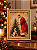 Quadro de Natal - Papai Noel com cachorro - Imagem 1
