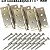 Kit 3 Dobradiças Inox Escovada Com Anel 4x3 Reforçada Para Porta - Imagem 1