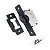 Fechadura Fecho Mini Rolete 3F Preto Com Regulagem 265PP - Imagem 1
