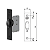 Fechadura Fecho Mini Rolete 3F Preto Com Regulagem 265PP - Imagem 3