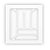 Organizador de Talheres Para Gaveta 467x396mm OG-02 Branco - Imagem 1