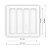 Organizador de Talheres Para Gaveta 473x473mm OG-79 Branco - Imagem 2