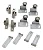 Sistema Deslizante Kit Rometal Ro-55 218 - 2 Portas - Imagem 1