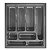 Organizador de Talheres Para Gaveta 440x448mm OG-131 Cinza - Imagem 2